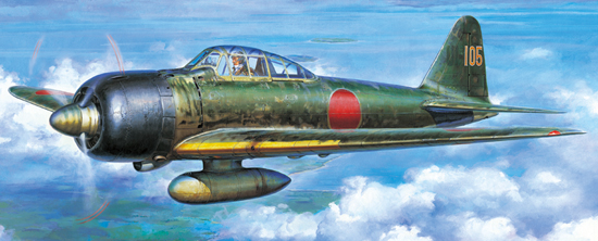 Mitsubishi A6M3-3a Zeke Zero Fighter Plane Model Kit